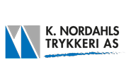 K Nordahls trykkeri logo. illustrasjon